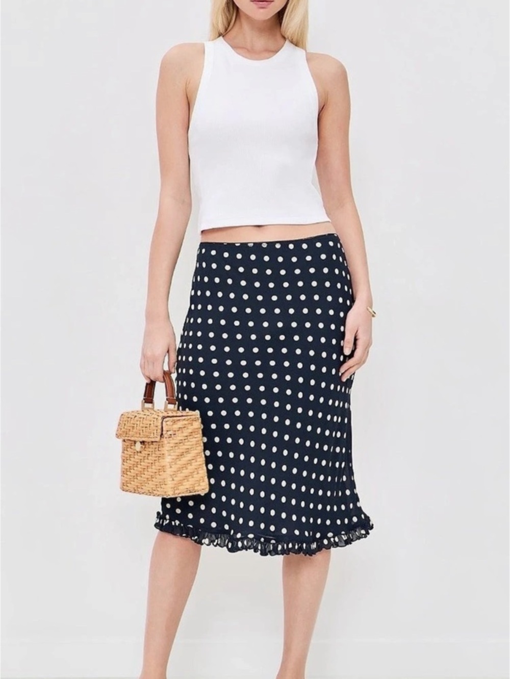 Reformation Layla Skirt Orion Dot Size 4 NWT